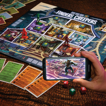 Micro Games of America™ Finders Creepers Board Game an App-Vanced™ Game - Hunt Digital Monsters with Your Phone, 2-4 Players, Ages 8+