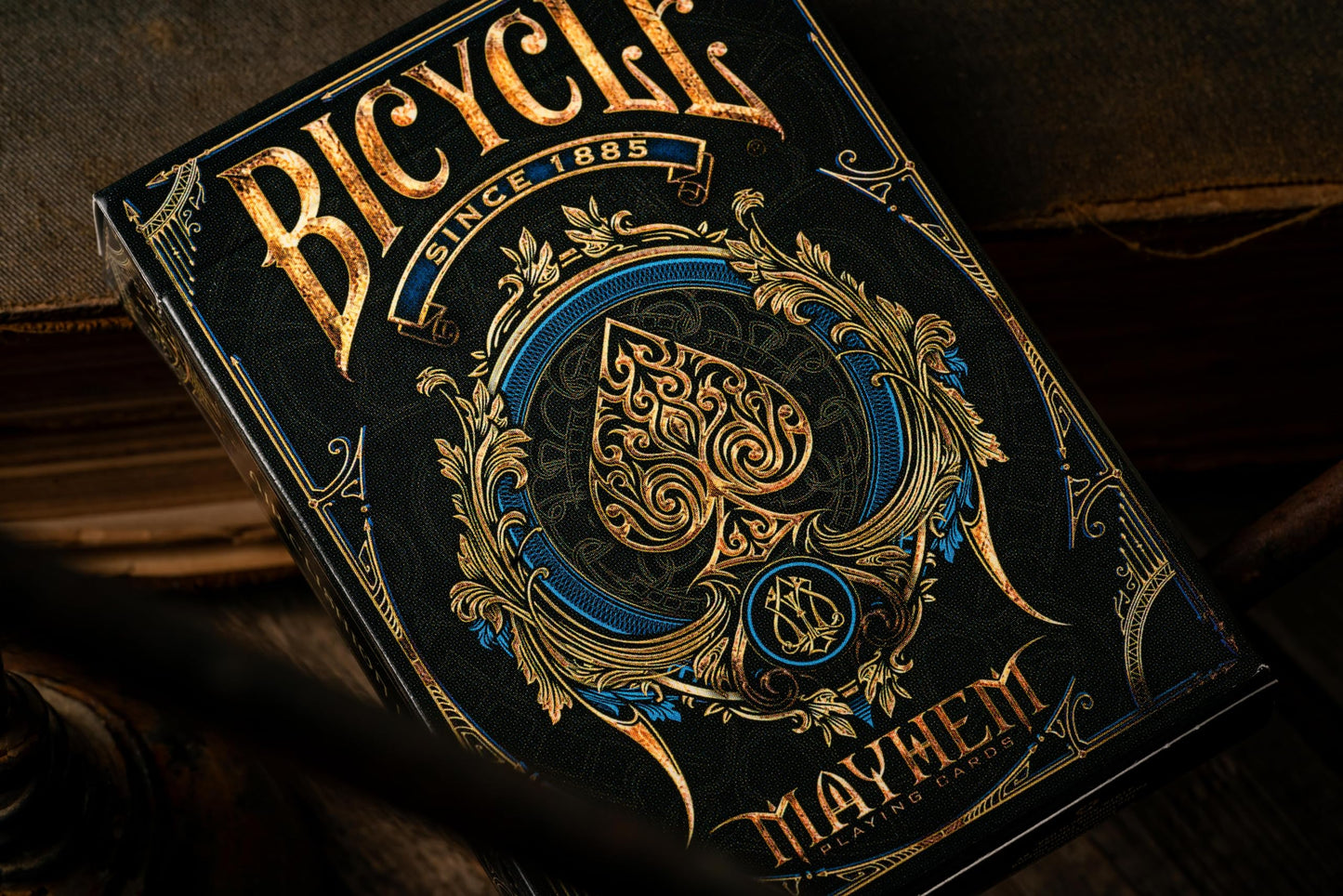 Bicycle Mayhem Blue Playing Cards Deck Poker Size Gift Item Adult Cool Theme