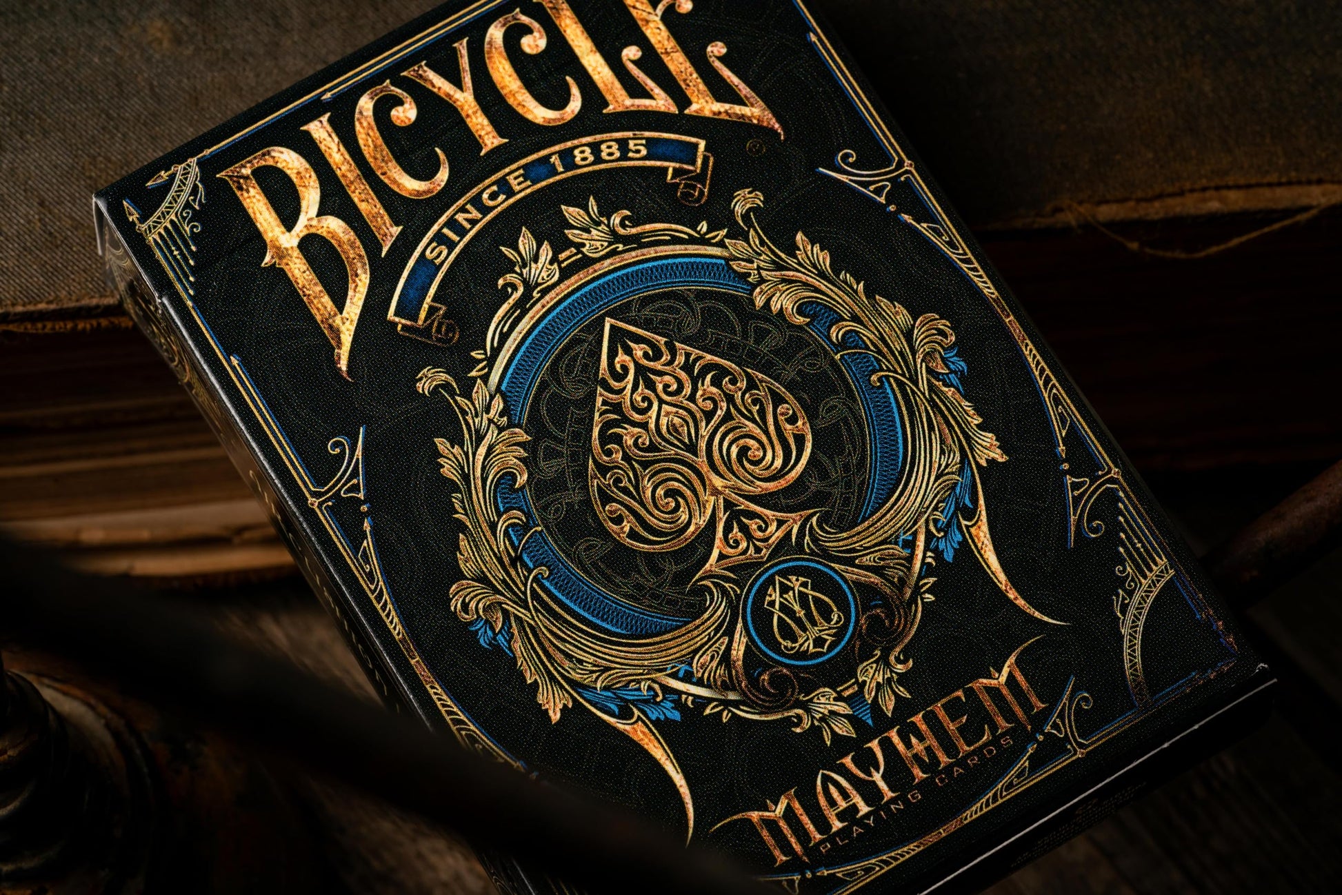 Bicycle Mayhem Blue Playing Cards Deck Poker Size Gift Item Adult Cool Theme