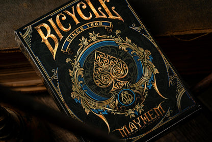 Bicycle Mayhem Blue Playing Cards Deck Poker Size Gift Item Adult Cool Theme