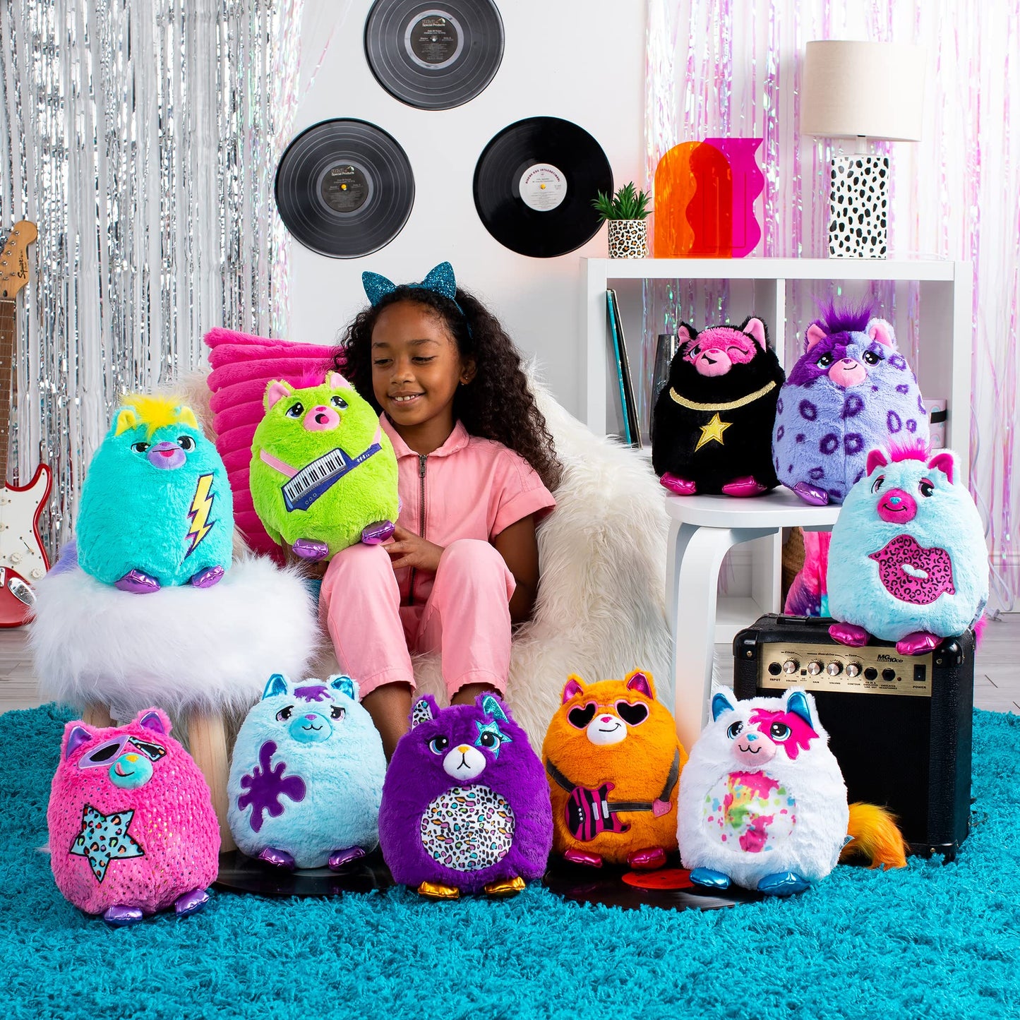 Basic Fun Misfittens Cats - Surprise Collectible Plush - Series 3 Wild Cats, Kittens, Stuffed Cat Plushie, Furry Surprise Toy for Girls, Boys, Kids