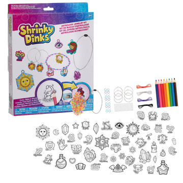 Just Play Shrinky Dinks Astrology Set, 50 Pre-Cut Shrinky Dinks, Kids Arts and Crafts Activity Set, Kids Toys for Ages 5 Up, Amazon Exclusive