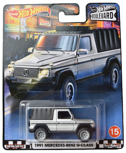 Hot Wheels Boulevard 1991 Mercedes Benz G Class, Silver/Black