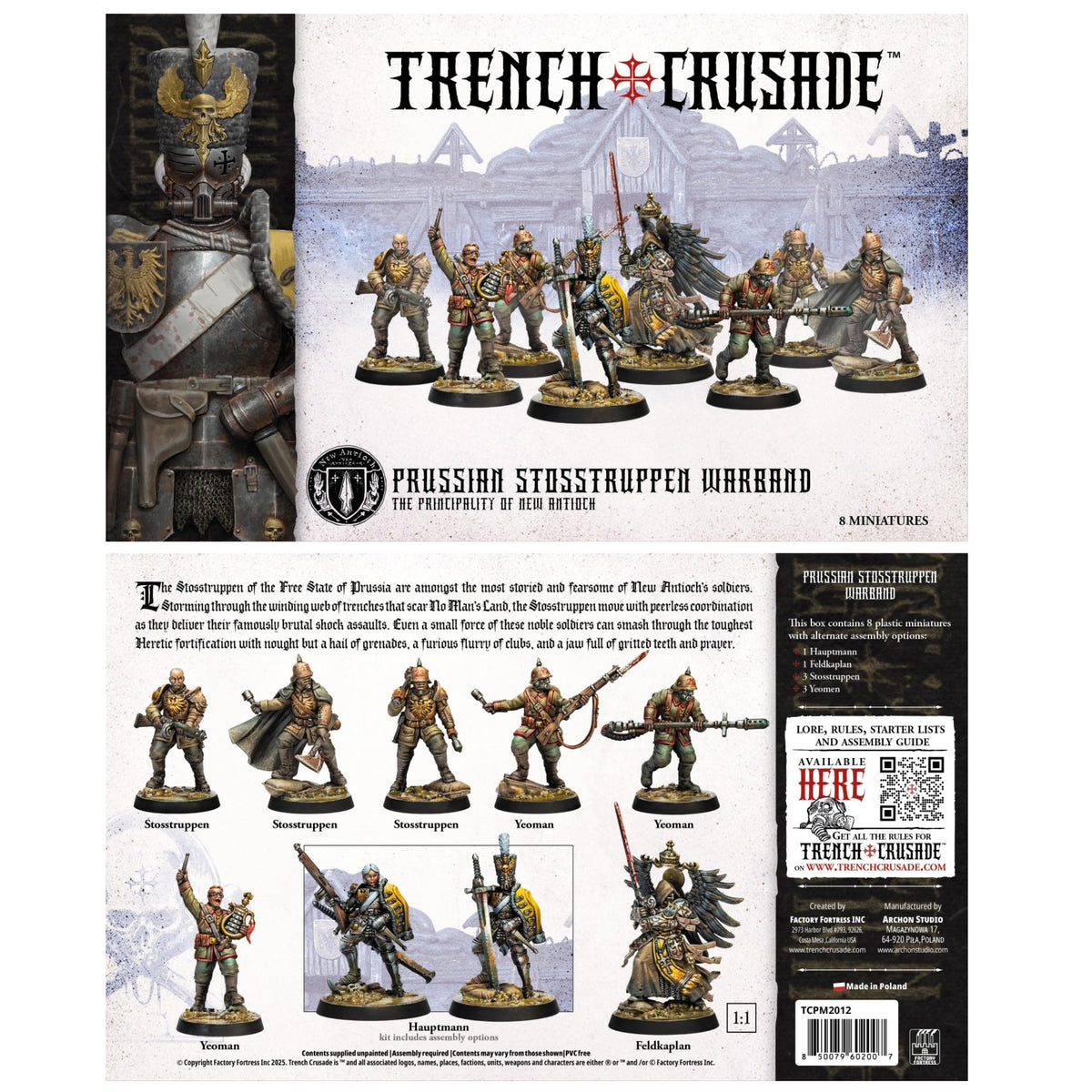 Archon Studio Trench Crusade Prussian Stosstruppen Warband Minatures Set for RPG and Tabletop Gaming, from