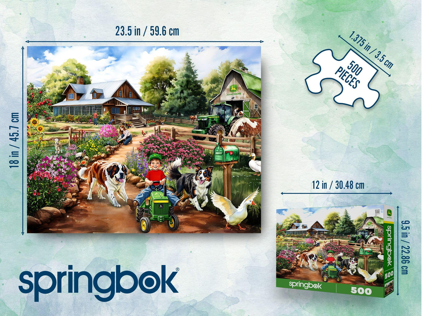 Springbok John Deere Life on the Farm 500 Piece Jigsaw Puzzle for Adults