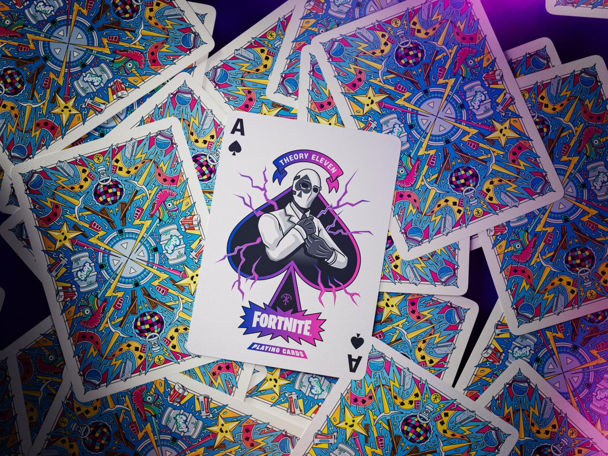 theory11 Fortnite Playing Cards - Officially Licensed Epic Games Premium Poker Deck, Collectible 52-Card Set with Custom Artwork, Embossed Tuck Box