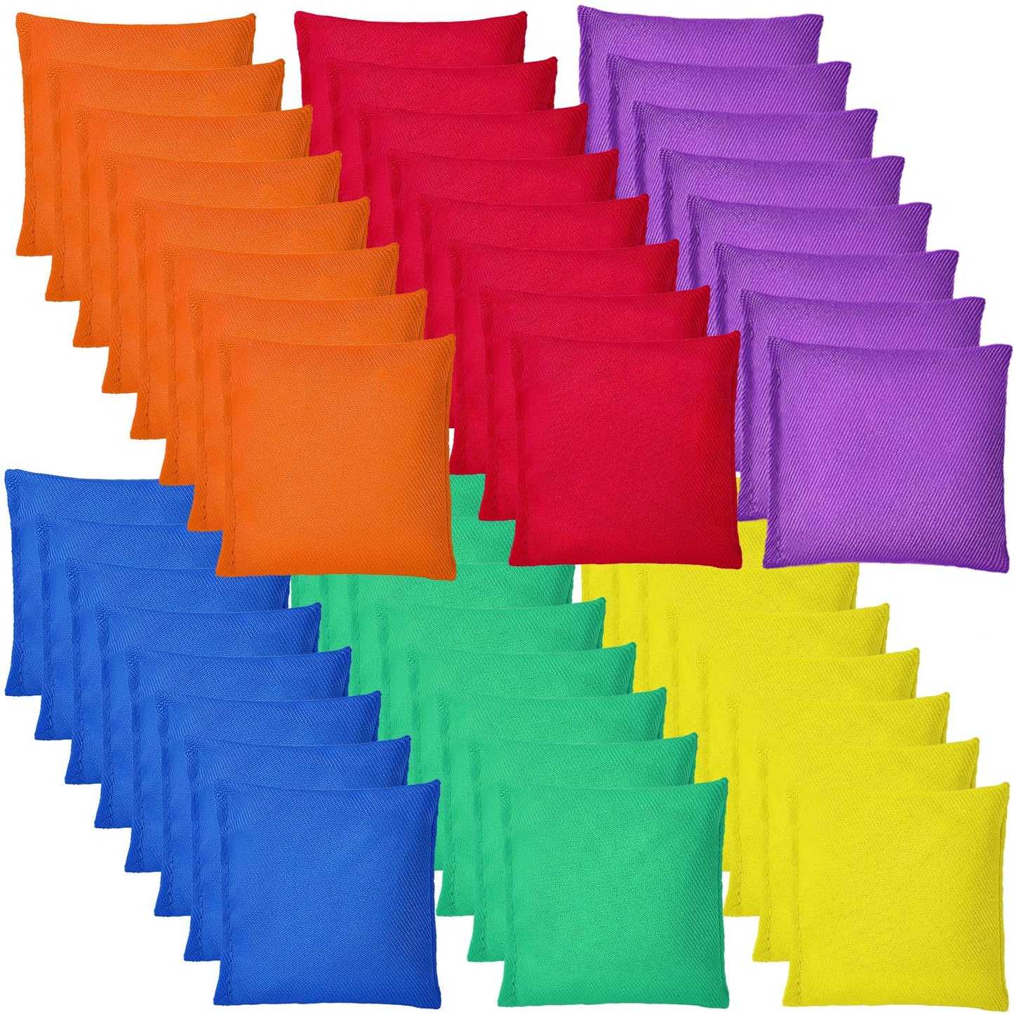 IJRPLM 48 Pcs Bean Bags, Nylon Cornhole Bean Bags, 2.5” x 2.5”, Colorful