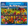White Mountain 500 Piece Jigsaw Puzzle Spring Flower Bird, Sunday Gathering