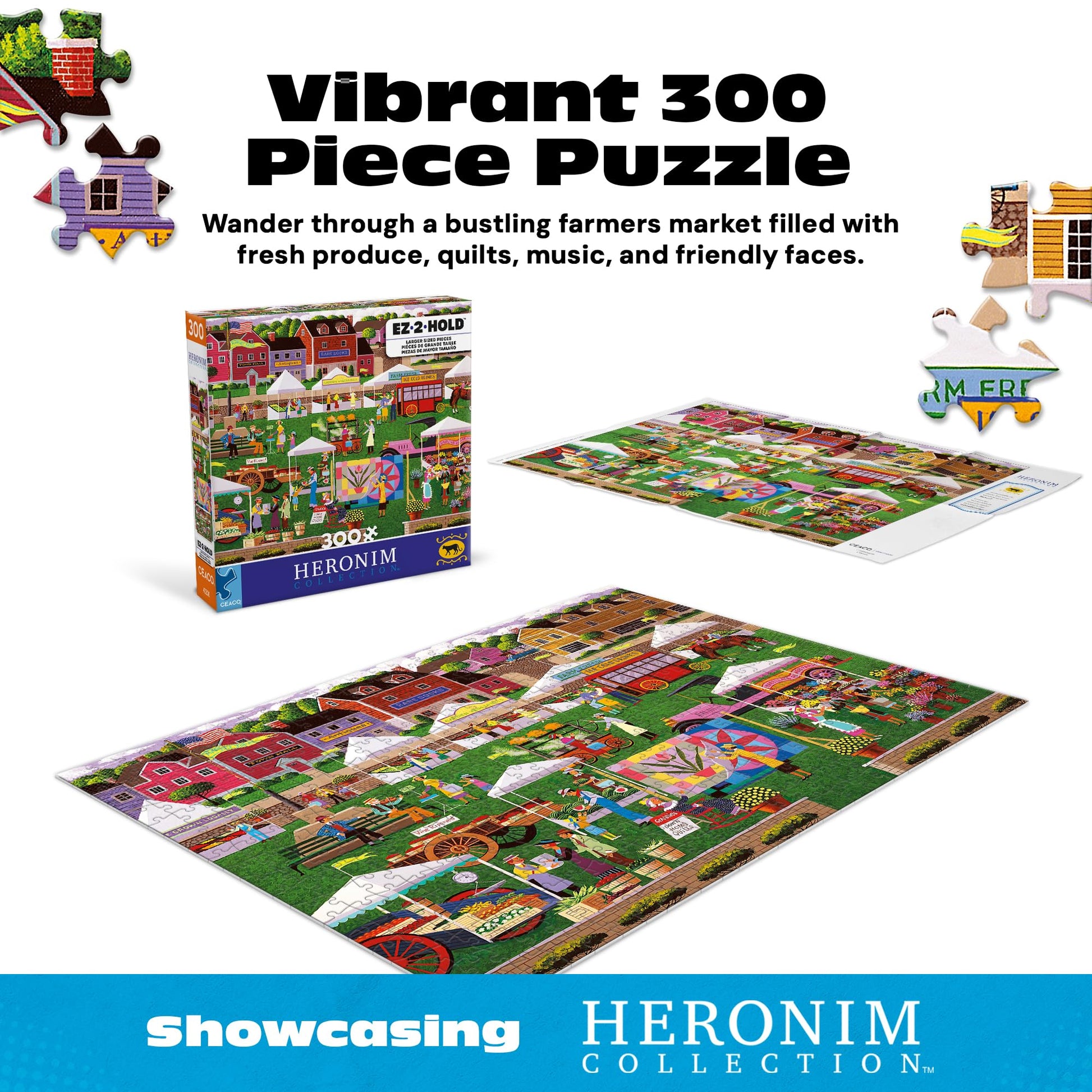Ceaco - Heronim Collection: Farmer's Market - 300 Large Piece Puzzle