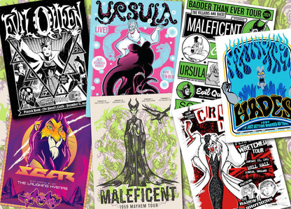 Ceaco - Disney Villains Gig Posters - 500 Large Piece Puzzle for Adults