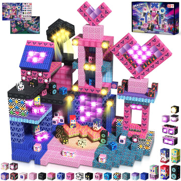 150Pcs Magnetic Blocks, Musical Band Magnetic Building Blocks, Constructions Toys for Kids Age 3 4 5 6 7 8 9 10, STEM Montessori Stacking Toy Boys