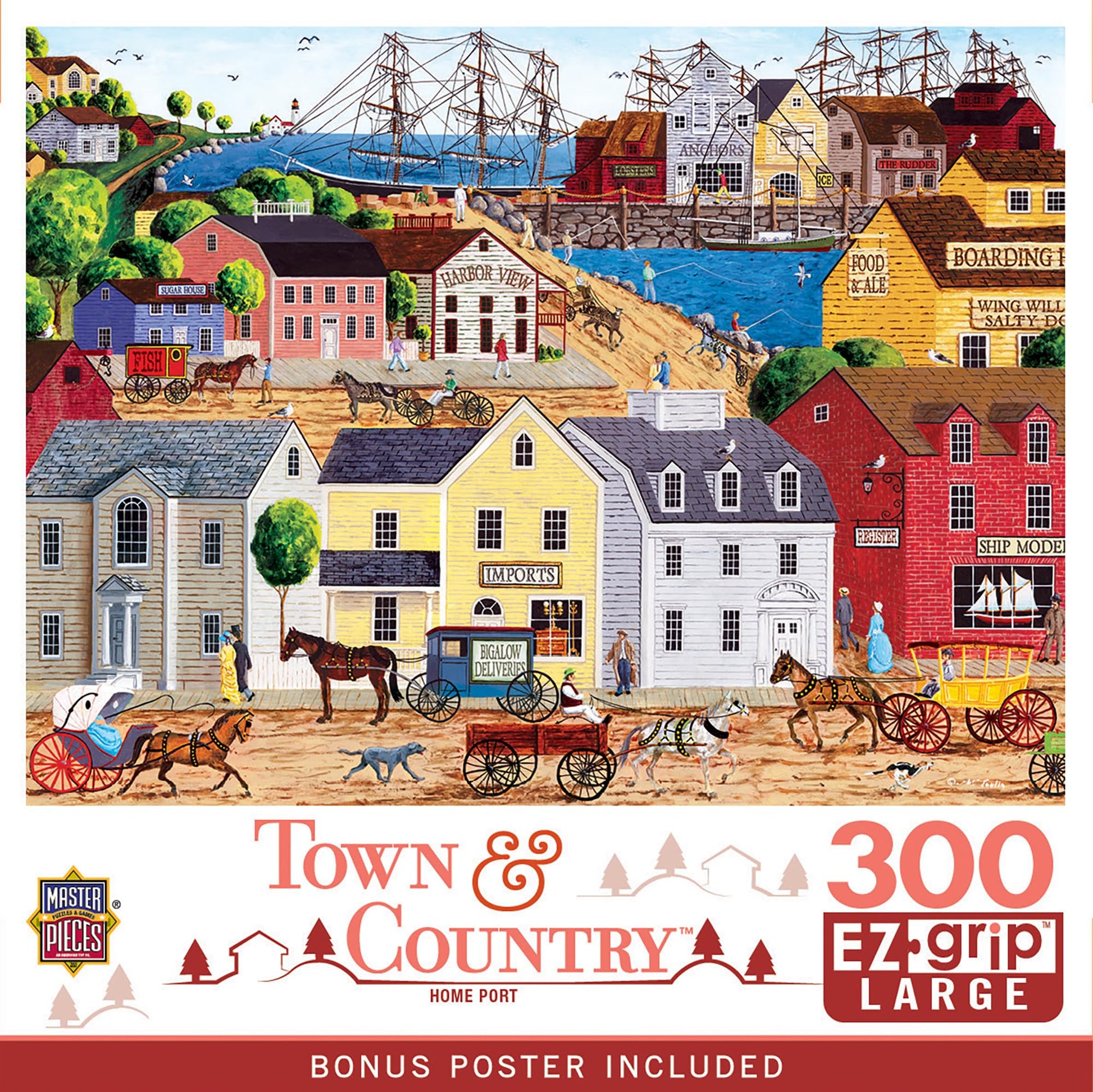 MasterPieces 300 Piece EZ Grip Jigsaw Puzzle - Home Port - 18"x24"