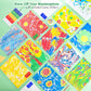 CraftBud Marbling Paint Kit for Kids with 10 Paint Colors, Water Art Paint Sets, Guide Books, 2 Aprons, 2 Sheets of Stickers, 2 Mixing Spoons, 2 Water
