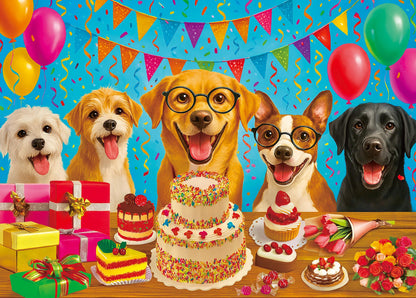 300 Piece Puzzles for Adults Large Piece - Jigsaw Puzzle for Kids 6-8 8-10 - Puppy Birthday Party