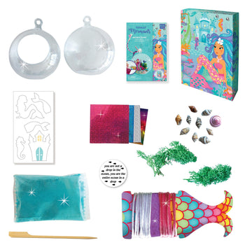 BOX CANDIY Totally Mermaids Hanging Mini Diorama Terrarium Kit to Make and Display