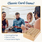 WE Games Travel Cribbage Board - Mini 2-Track Cribbage Game with Swivel Storage, Cards & Metal Pegs