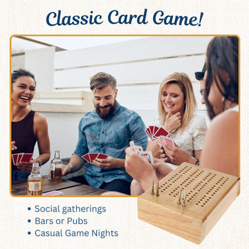 WE Games Travel Cribbage Board - Mini 2-Track Cribbage Game with Swivel Storage, Cards & Metal Pegs