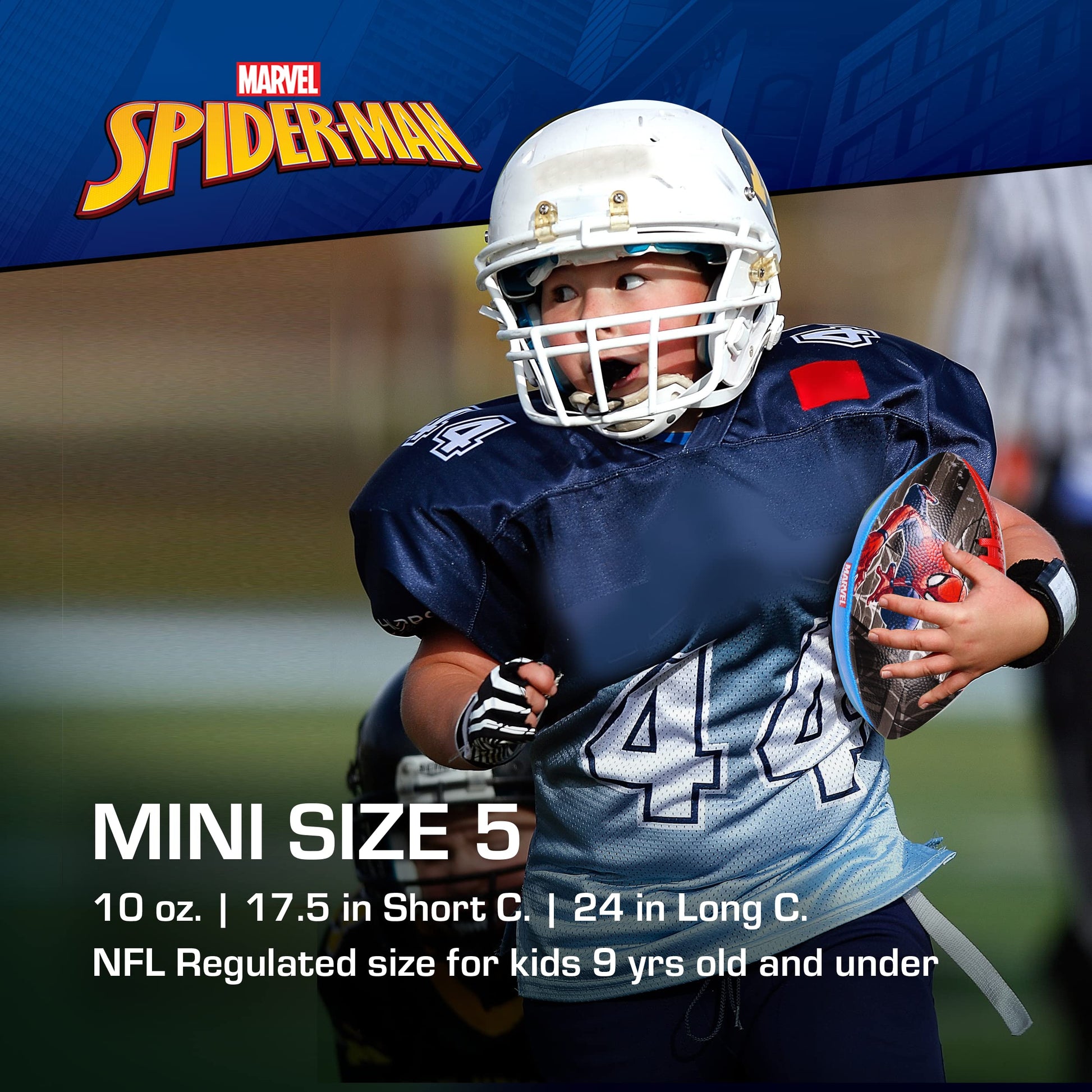 Marvel Avengers Spider-Man Youth Football, Small Mini Peewee Futbol for Kids, Size 5, Red