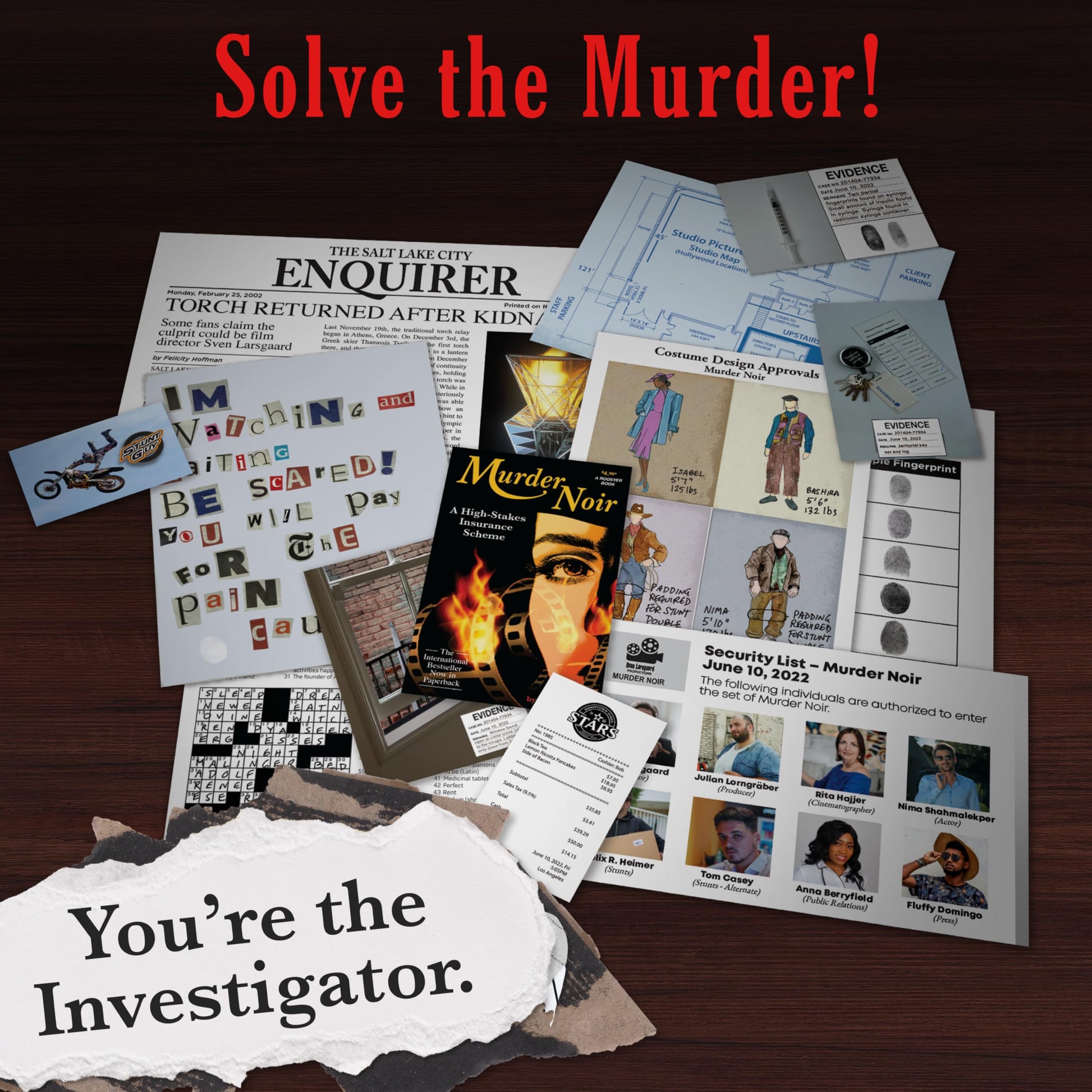 Murder Mystery Party Case Files: Murder Noir for 1 or More Players Ages 14 and Up
