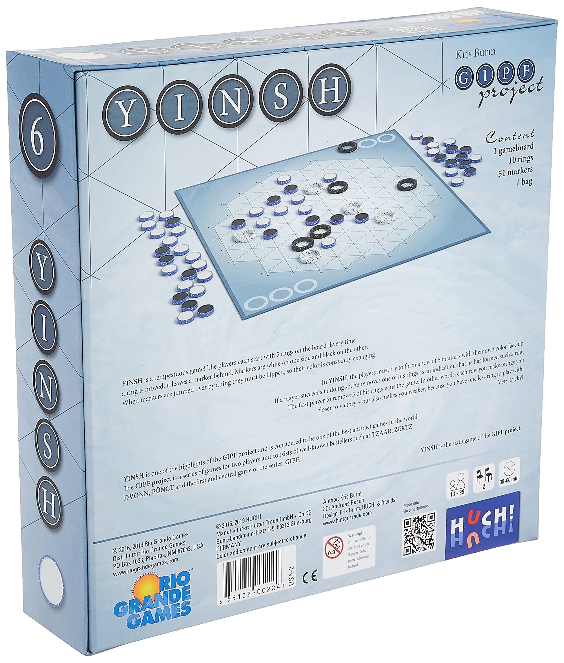 Rio Grande Games Yinsh Board Game - Abstract Strategy 2 Player Competitive Game