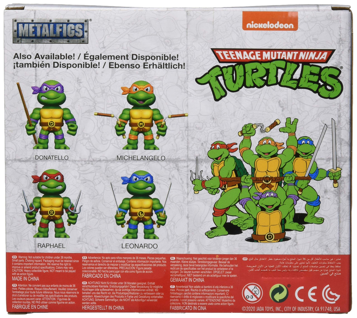 Jada Toys Teenage Mutant Ninja Turtles 4"" Raphael Die-cast Figure, Toys for Kids and Adults, red