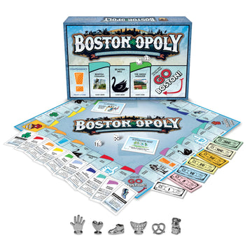 Late for the Sky Boston-Opoly Boston Board Game - Property Trading City Edition for Families & Adults, 2-6 Players, Opoly-Style Strategy with City