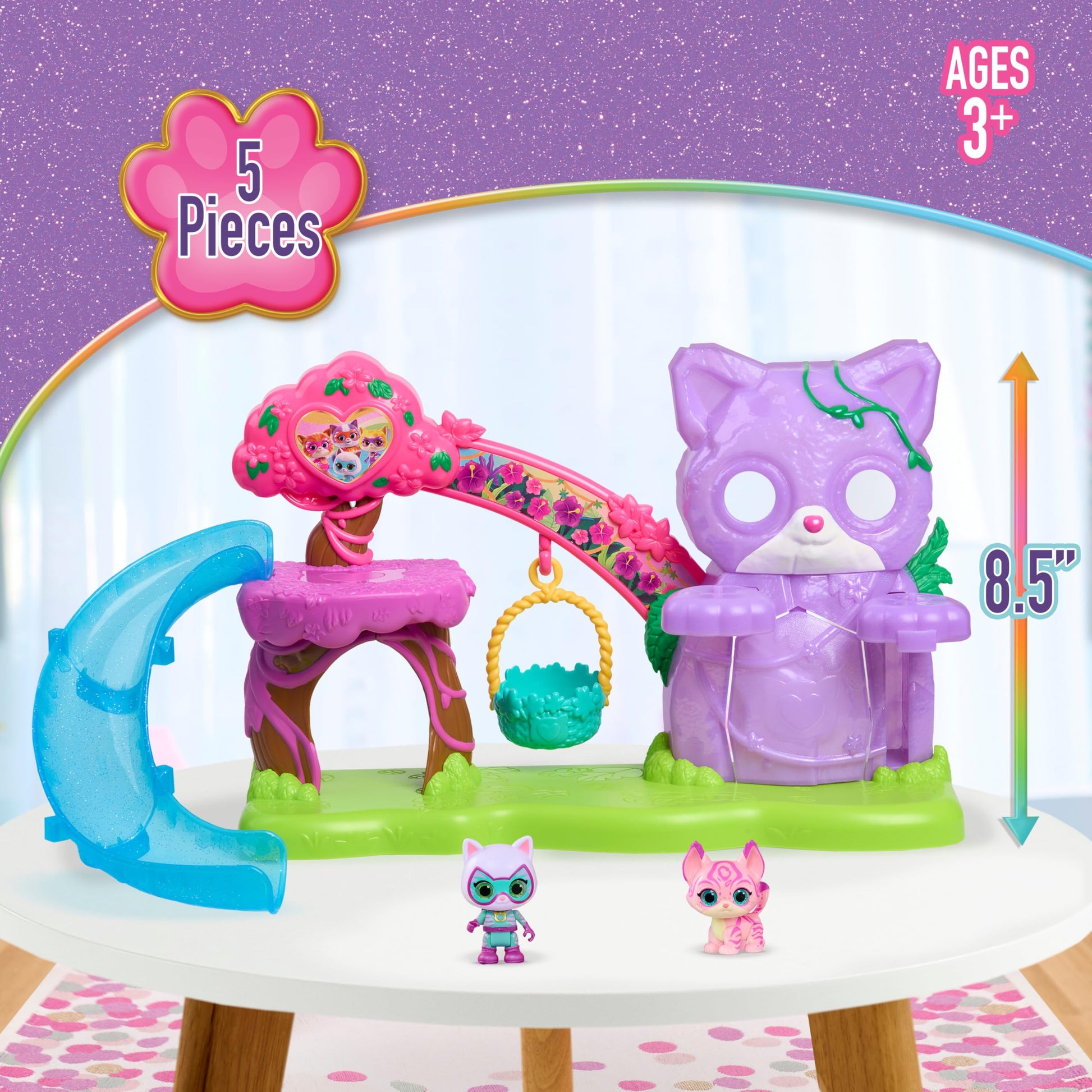 Disney Jr. SuperKitties Su-Purr Wild Playset with Slide and Swing