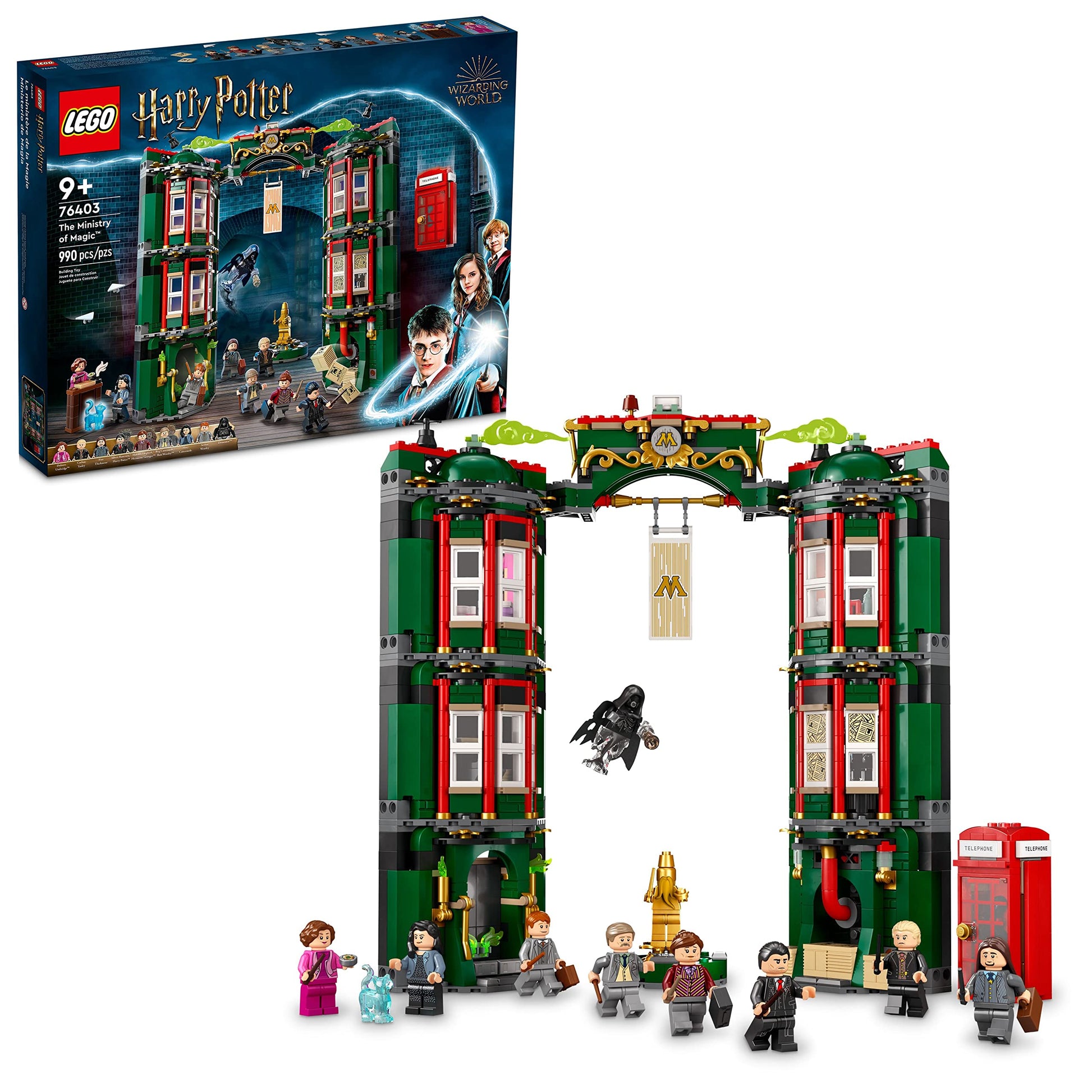 LEGO Harry Potter The Ministry of Magic Building Toy 76403 Large Modular Building Set with 12 Minifigures, Harry Potter Gift Idea for Kids Boys Girls