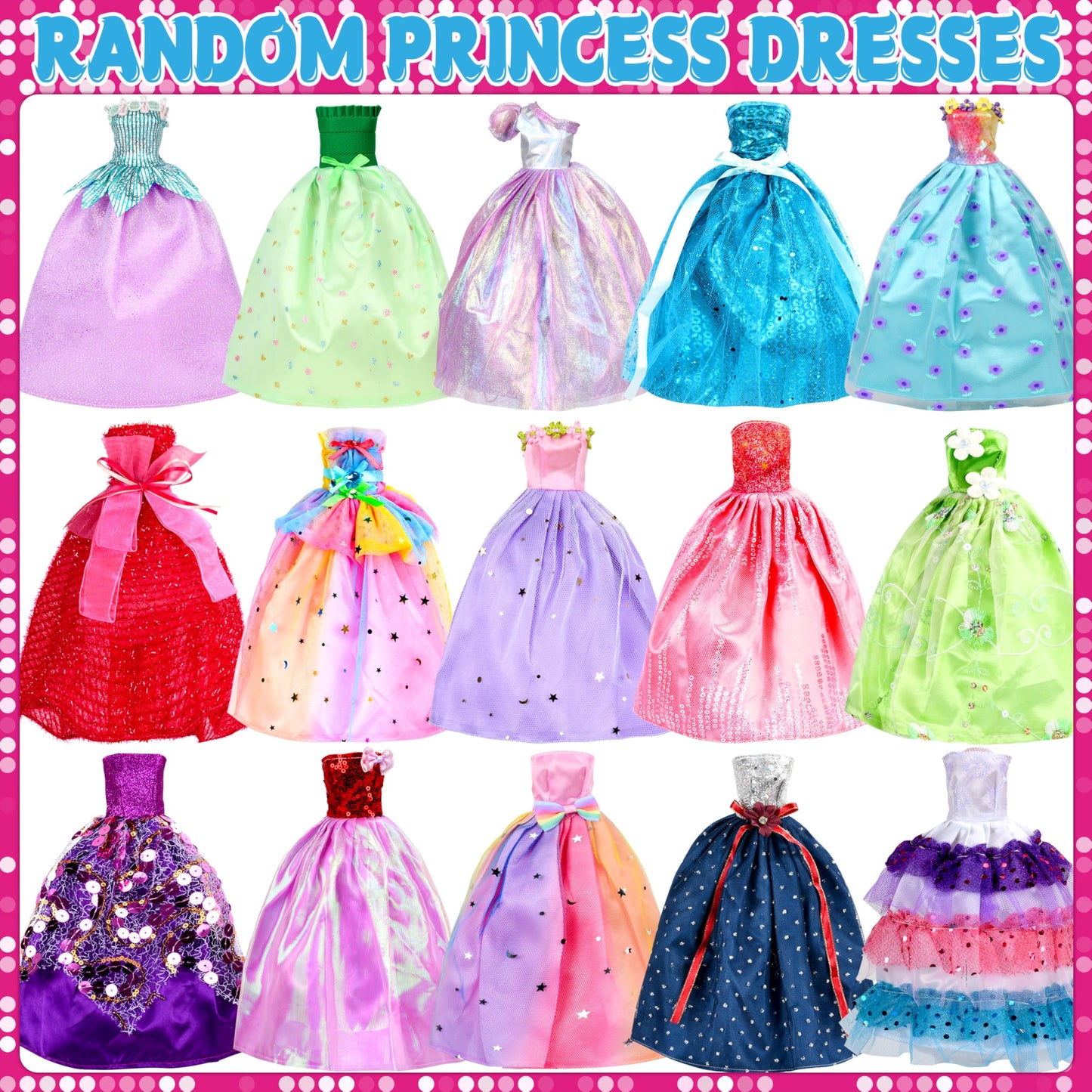 82 Pack Doll Clothes and Accessories - 2 Princess Dresses 1 Evening Dresses 5 Fashion Dresses 2 Tops 2 Pants 2 Bikini Swimsuits 20 Shoes 48