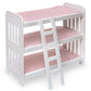 Badger Basket Triple Doll Bunk Bed with Ladder and Bedding for 20-Inch Dolls - Pink Gingham Design with Personalization Kit