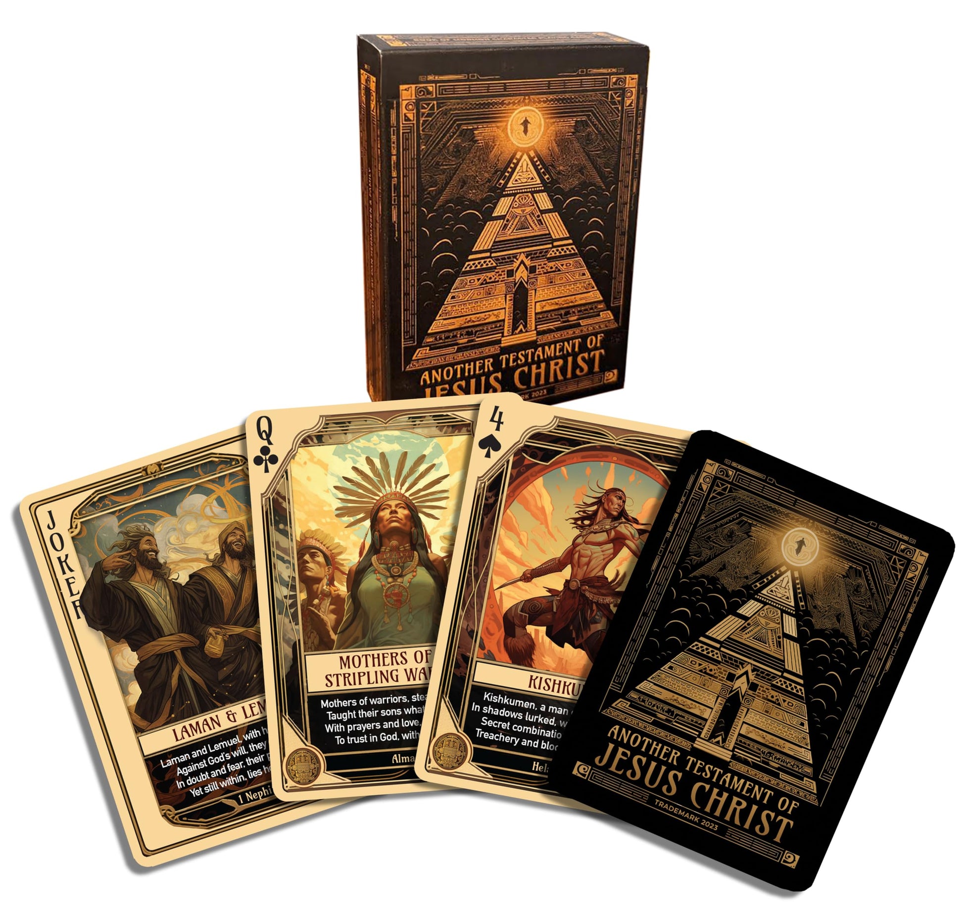 Scripture Guide Book of Mormon Character Playing Cards - Features 54 Iconic Book of Mormon Characters with Beautiful Artwork and Poetry