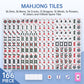 Faaexu American Mahjong Tile Set Include 166 Tiles 4 All-in-One Mahjong Racks/Pushers with Blue Carrying Bag Complete Mahjong Game Set