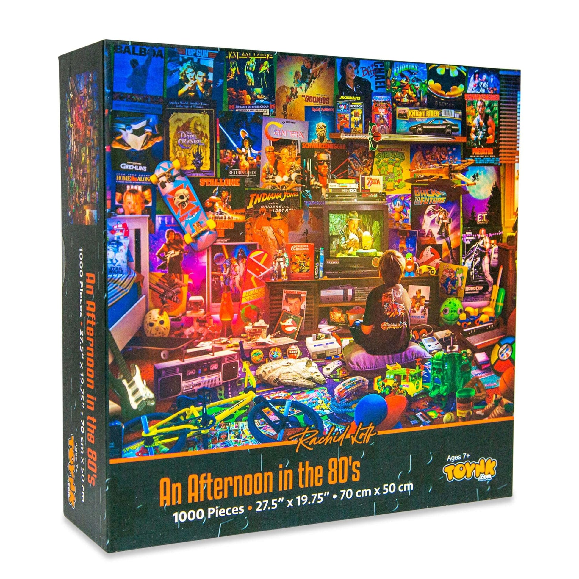 an Afternoon in The 80s Retro 1000-Piece Jigsaw Puzzle by Rachid Lotf | Brain Teaser Activity for Kids and Adults | 28 x 20 Inches