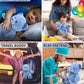 DolliBu Plush Bear Stuffed Animal - Soft Huggable Baby Blue Bear, Adorable Playtime Plush Toy, Cute Wildlife Cuddle Gifts for Kids and Adults - 8