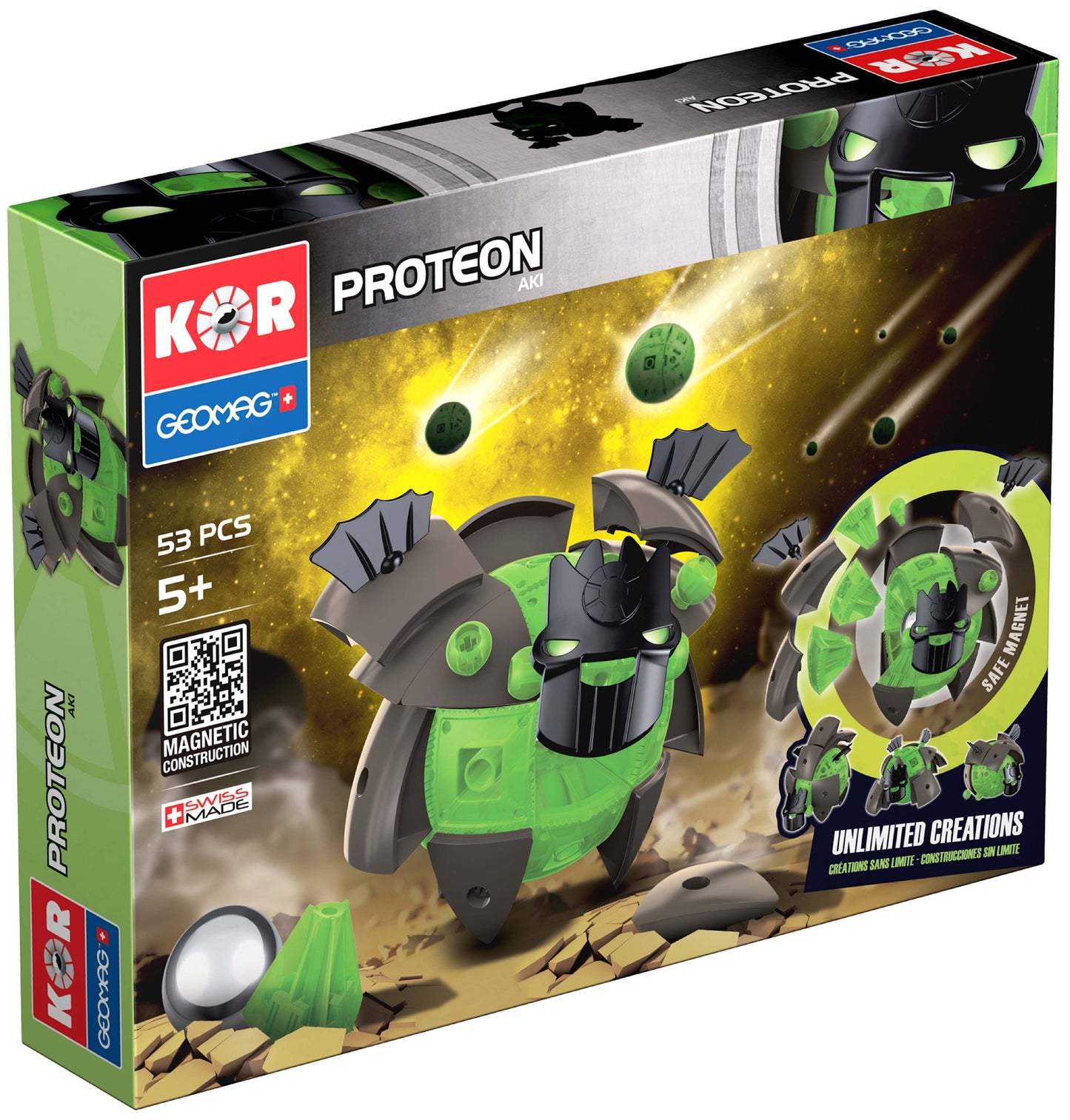 Geomag Kor Proteon Aki Transformer Robot Magnetic Construction Building Toy