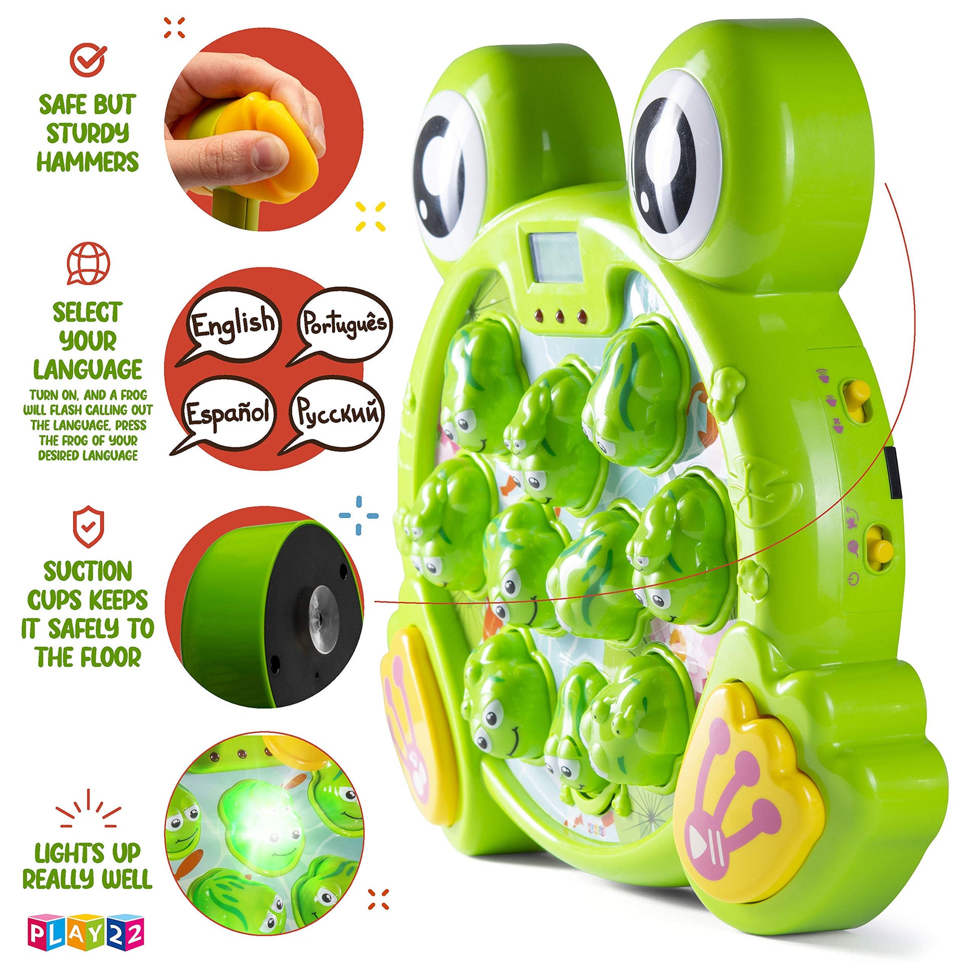 Play22 Toys for 2 3 4 5 Year Old - Toddler Toys Age 2-4, Whack A Frog Game, Baby Toy Gifts for Early Developmental Learning, Birthday Gift for Toddler