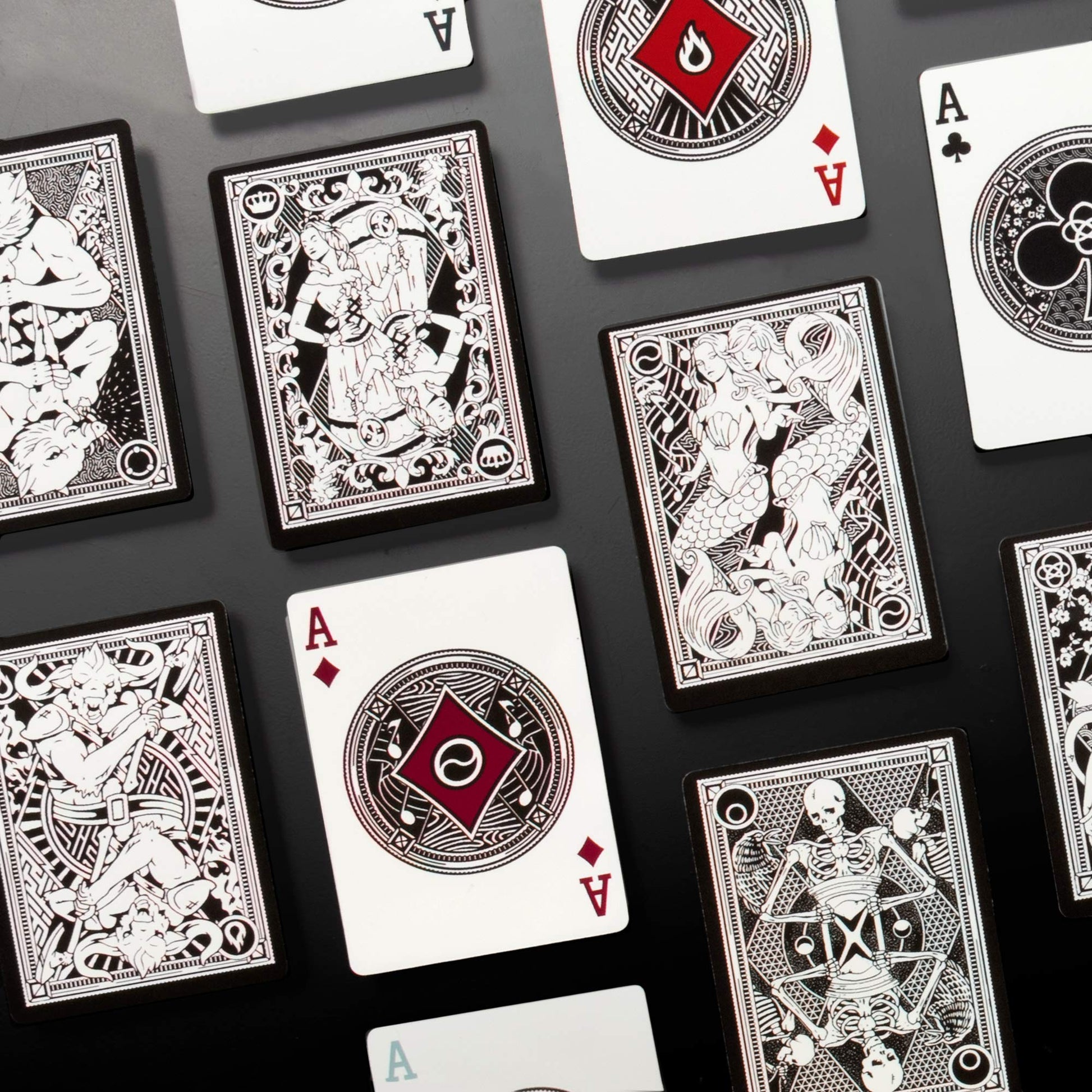 7 Deadly Sins Playing Cards - Seven Premium Themed Decks - Dante's Inferno, The Divine Comedy - Unique, Hand-Illustrated, 300gsm Black Core Stock