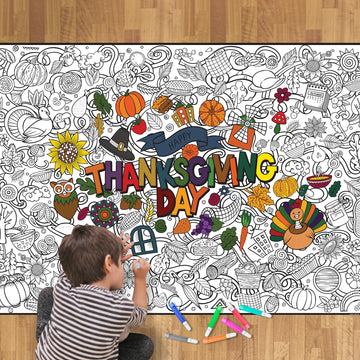 Giant Coloring Poster - Premium Jumbo Coloring Sheets for Kids & Adults with Thick Bleed-Resistant Pages, Use on Floor, Wall, or Table, Use