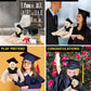 DolliBu Long Arm Hanging White Squirrel Monkey Graduation Plush Toy - Soft Graduation Stuffed Animal Dress Up Gown and Cap with Tassel - Gift