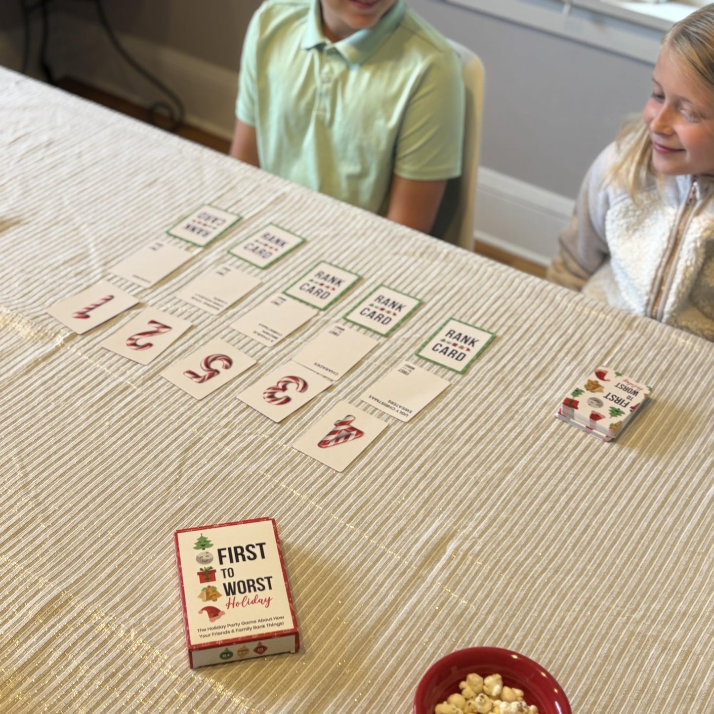 First to Worst Holiday Party Game Travel Edition - A Festive Card Game About How Your Friends & Family Rank Things for White Elephant Parties