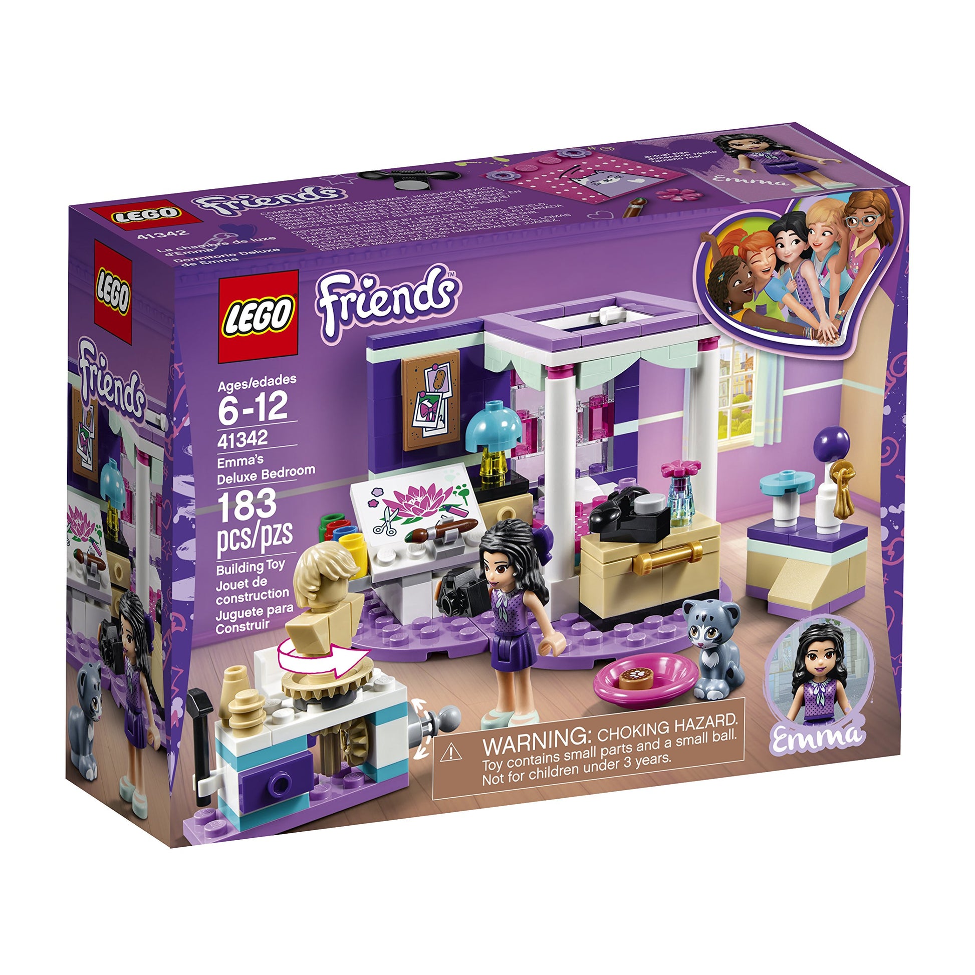 LEGO Friends Emma’s Deluxe Bedroom 41342 Building Kit (183 Piece)