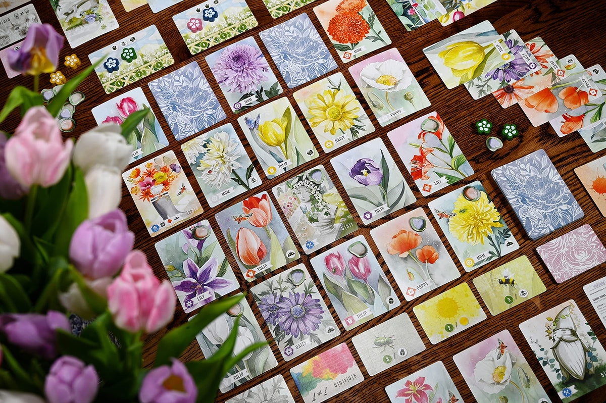 Floriferous Card Game - A Relaxing Garden Game of Arranging Flowers by Pencil First Games for 1-4 Players