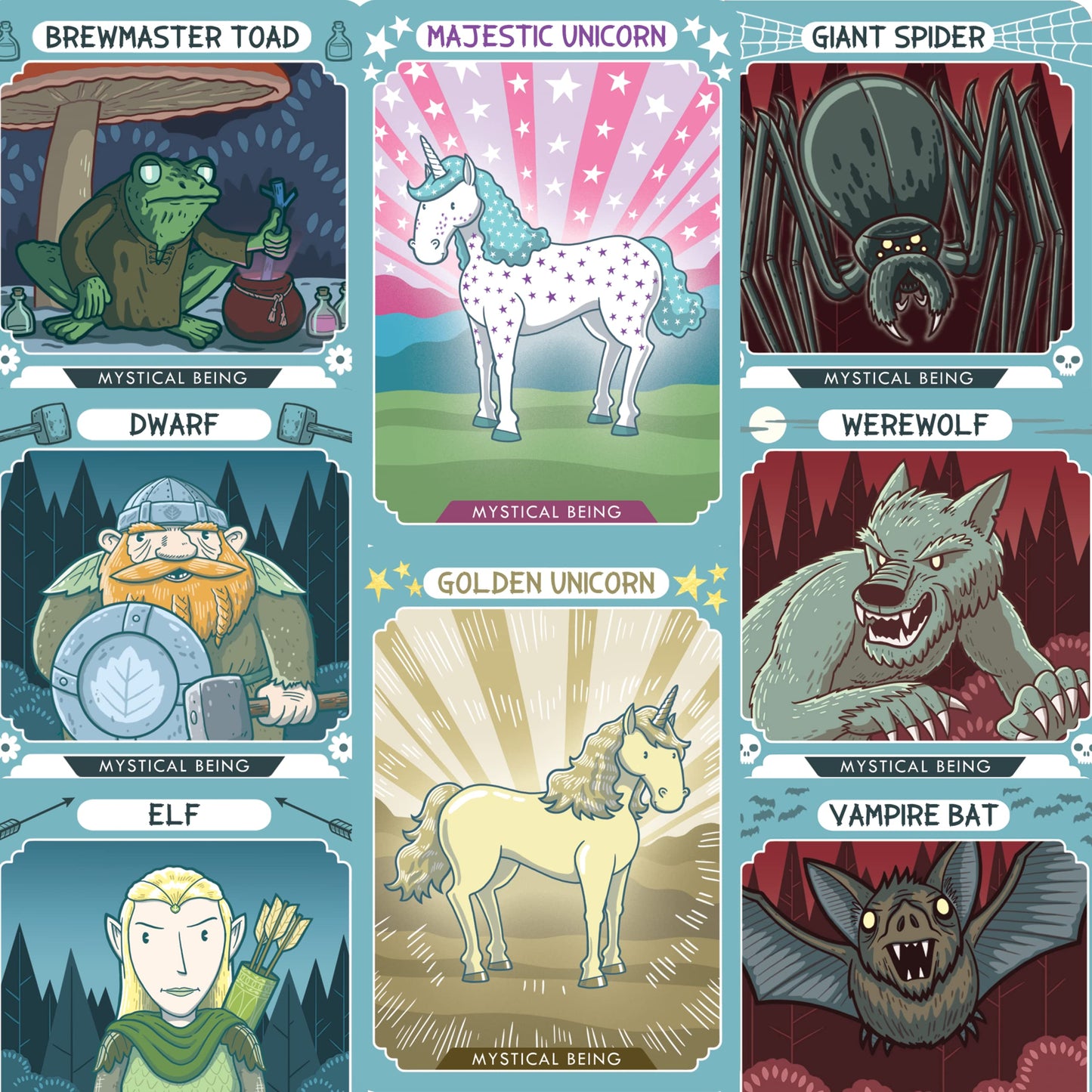Flame Point Games Magical Unicorn Quest Card Game - A Strategic Card Game and Party Game for Adults & Teens.