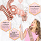 PartyHooman Sweet 16 Birthday Decorations Rose Gold With Sweet 16 Sash and Tiara Set, 2Pcs Backdrop, 25Pcs Pre-assembled Photo Booth Props, Balloons