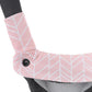 Premium Drool and Teething Reversible Cotton Pad | Fits Ergobaby Four Position 360 + Most Baby Carriers | Pink Herringbone Design | Hypoallergenic |