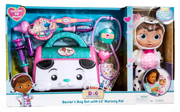 Disney Junior Doc Mcstuffin Pet Rescue Doctor's Bag Set with Lil' Nursery Pal Playset (Puppy)