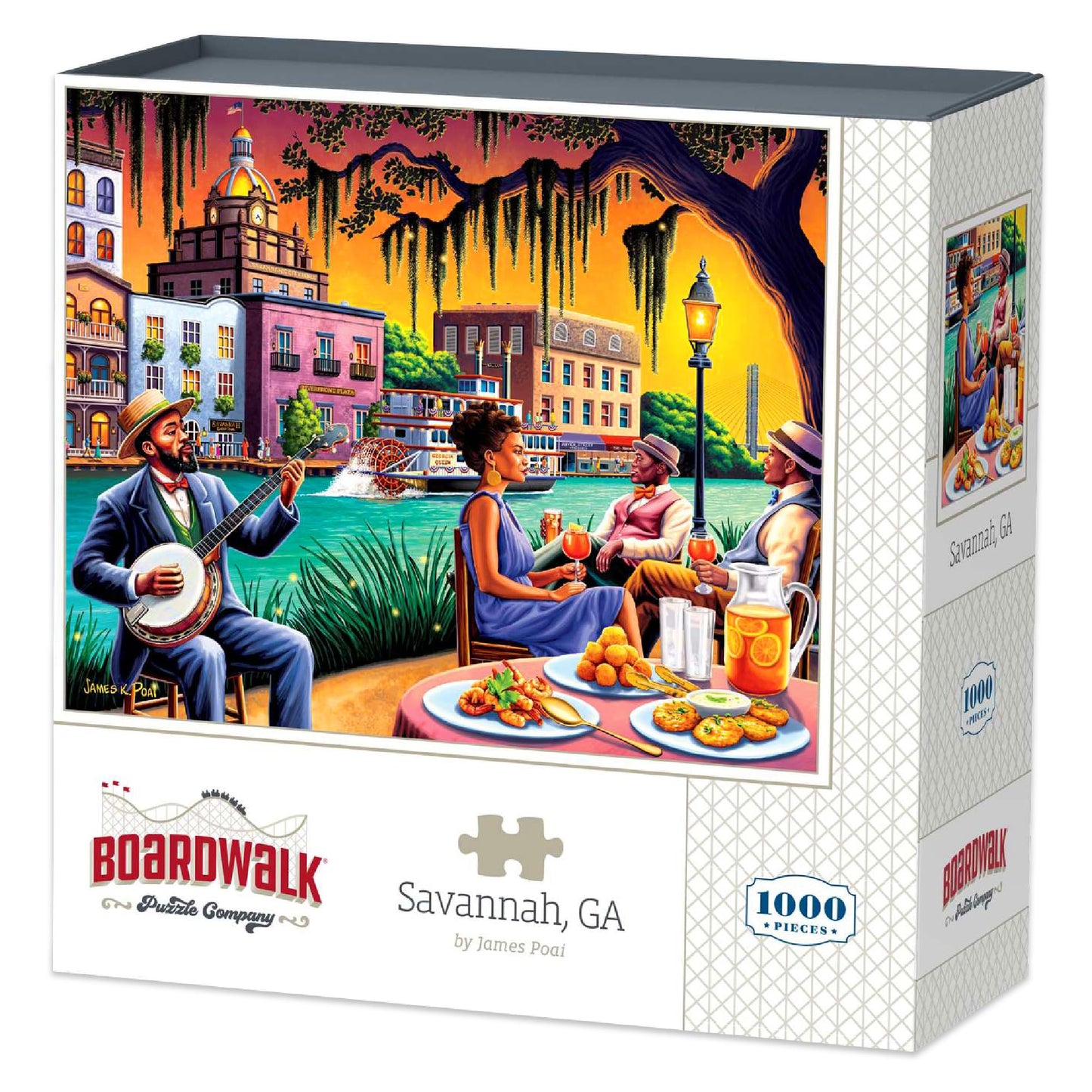 Boardwalk Savannah, GA 1000 Piece Jigsaw Puzzle Scenic Fun Romantic Puzzles with Premium Box, Gift for Adults and Family 19"x26"