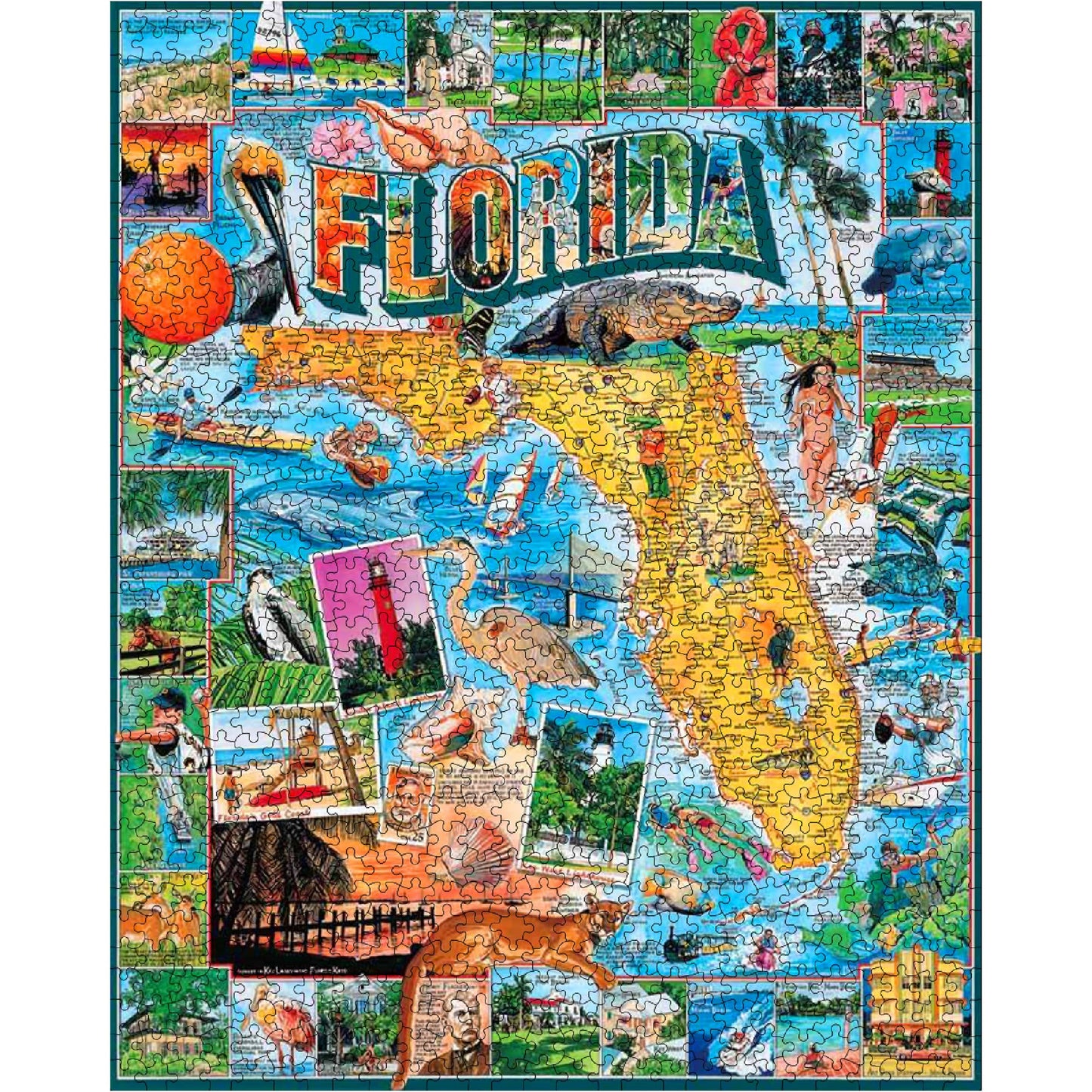 White Mountain 1000 Piece Jigsaw Puzzle Sunshine State, Florida States