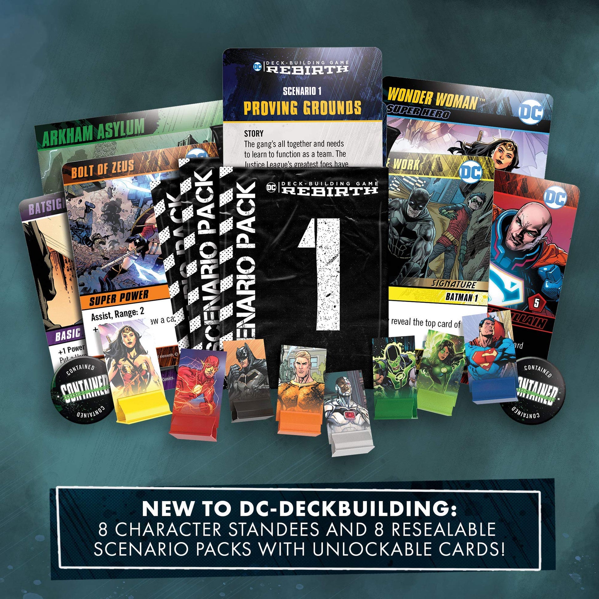 DC Deck Building Game: Rebirth - Multiple Campaign Scenarious with Unique Gameplay and Cards - Features Iconic DC Universe Location - Compatible