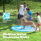 SLOOSH Splash Pad Sprinkler Mat - 6ft Tropical Leaves Outdoor Water Play Toys for Kids Dogs, Backyard Party in Summer Decor Outside Water Games